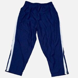 Women’s 2X Jogger Pants Track Lined Wind Pants Navy Blue EUC